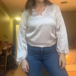 Cream Blouse Banana Republic